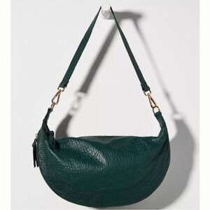 Elegant Green Leather Shoulder Bag
